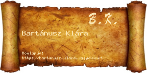 Bartánusz Klára névjegykártya